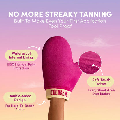 Coco & Eve Self Tanner Mousse Kit - Bronzing Foam, Tanning Mitt - Medium Coco & Eve