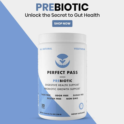PERFECT PASS Prebiotic PHGG Partially Hydrolyzed Guar Gum 210g Powder - 100% Natural Gluten Free Non GMO - Certified Kosher Vegetarian Sugar Free PERFECT PASS