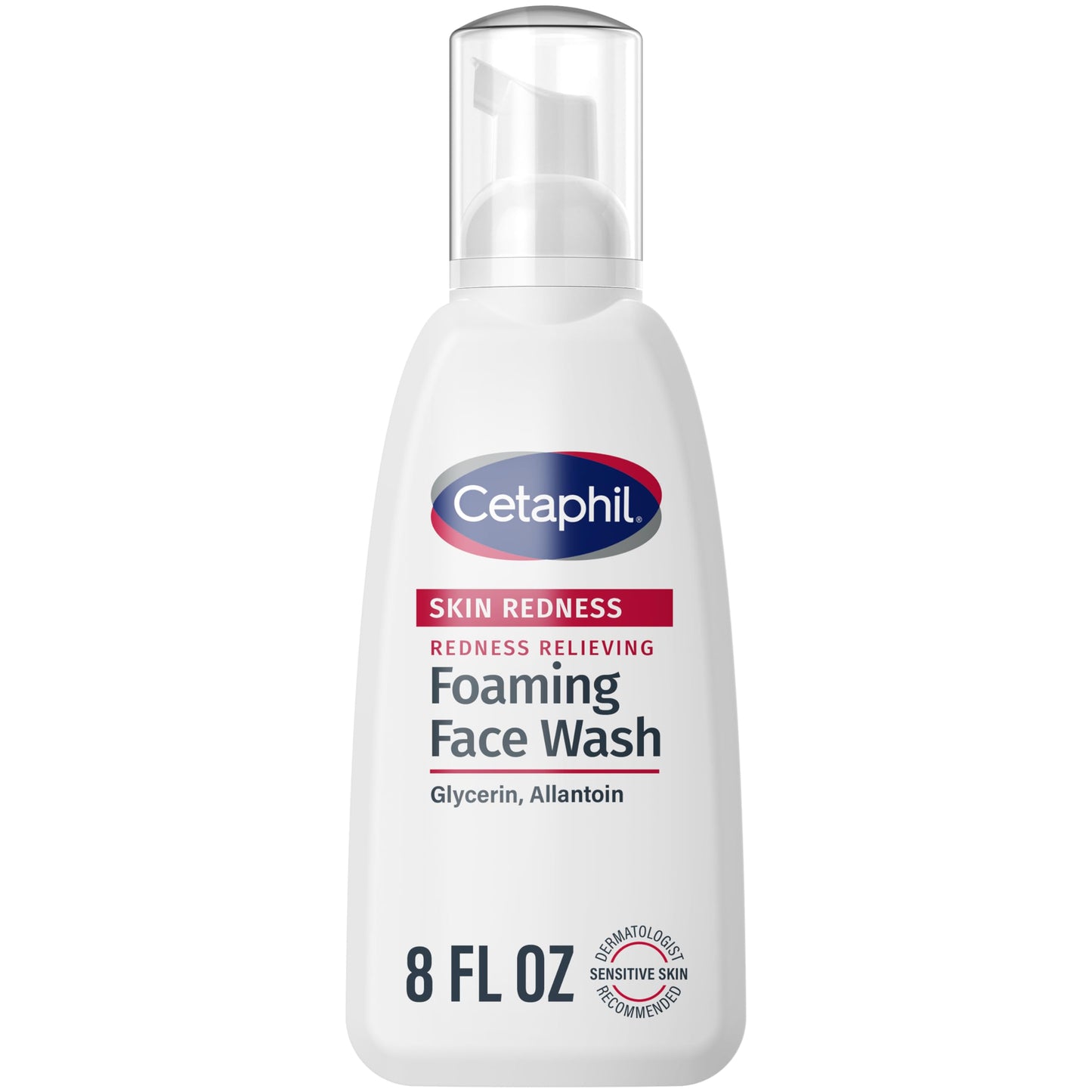 Cetaphil Redness Relieving Foaming Face Wash For Sensitive Skin, 8 Fl Oz, Gently Cleanses Cetaphil