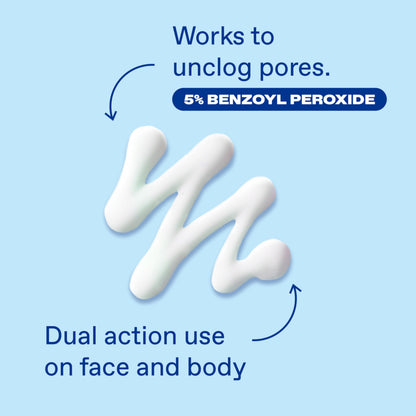 Differin Acne Face Wash, 5% Benzoyl Peroxide Daily Cleanser, 4oz Differin