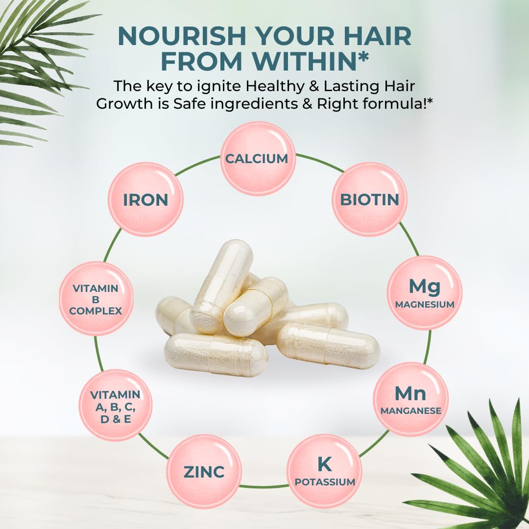 VITAL NUTRITIVE Vital Hair Complex – Biotin & Vitamin B Hair Vitamins for Women & Men – Supports Healthy Hair, Skin & Nails – Hormone-Free, Gluten-Free VITAL NUTRITIVE