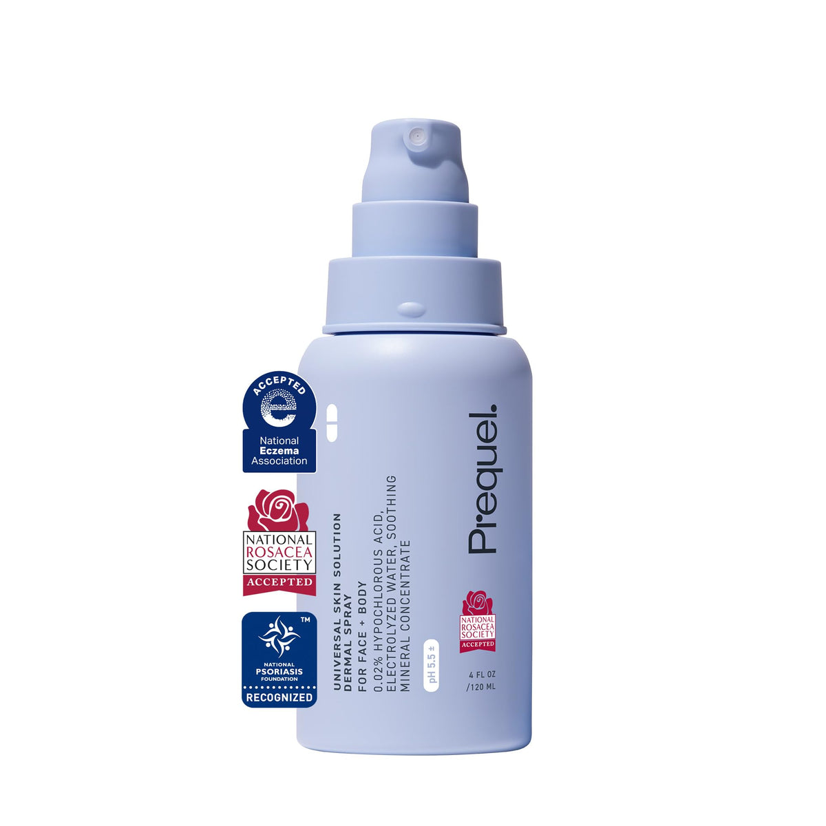 Prequel Skin Hypochlorous Acid Spray - HOCL Facial Mist Minerals 4oz Prequel