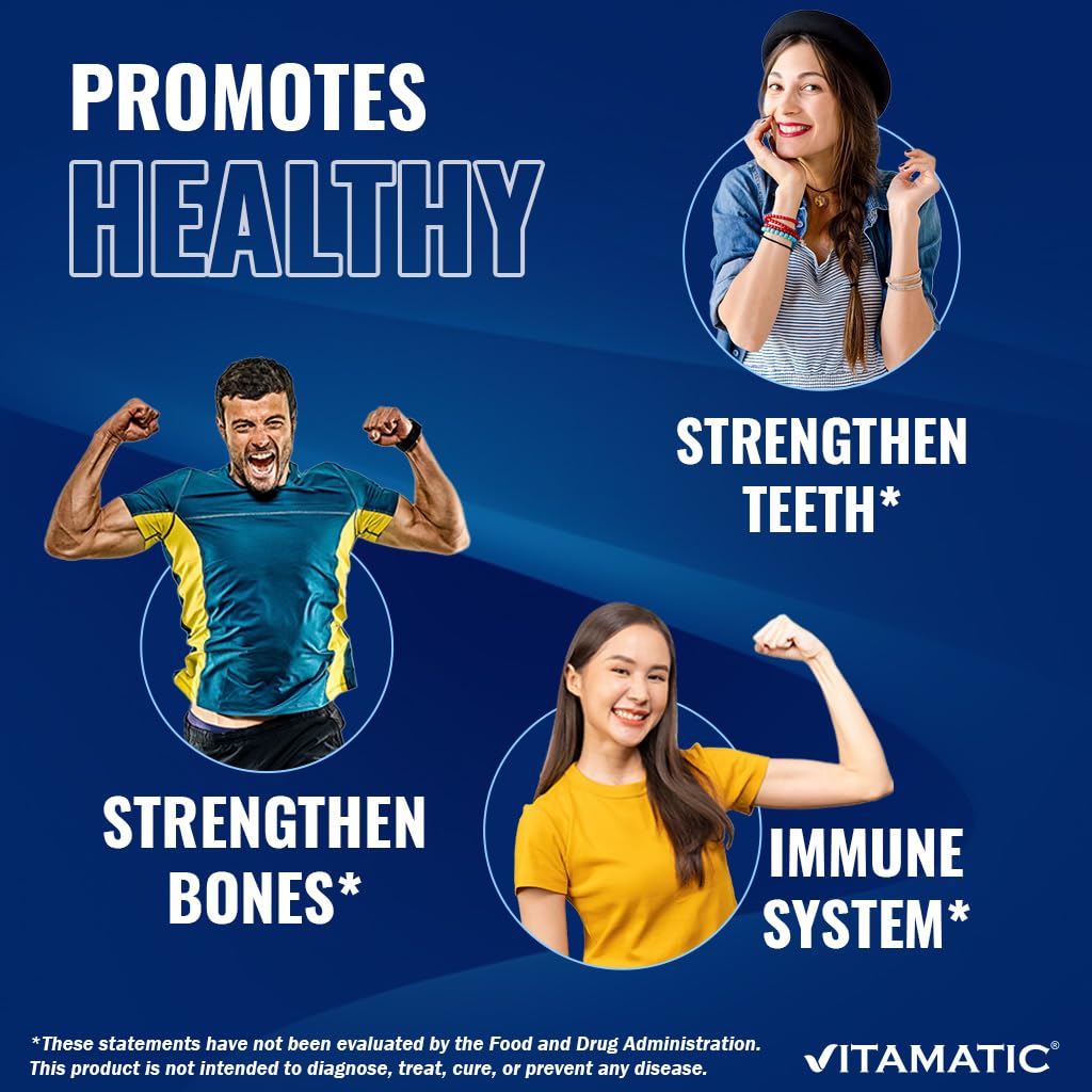 Vitamatic Vitamin D3 50,000 IU (as Cholecalciferol), Once Weekly Dose, 1250 mcg, 60 Veggie Capsules 1 Year Supply, Progressive Formula Helping Vitamatic