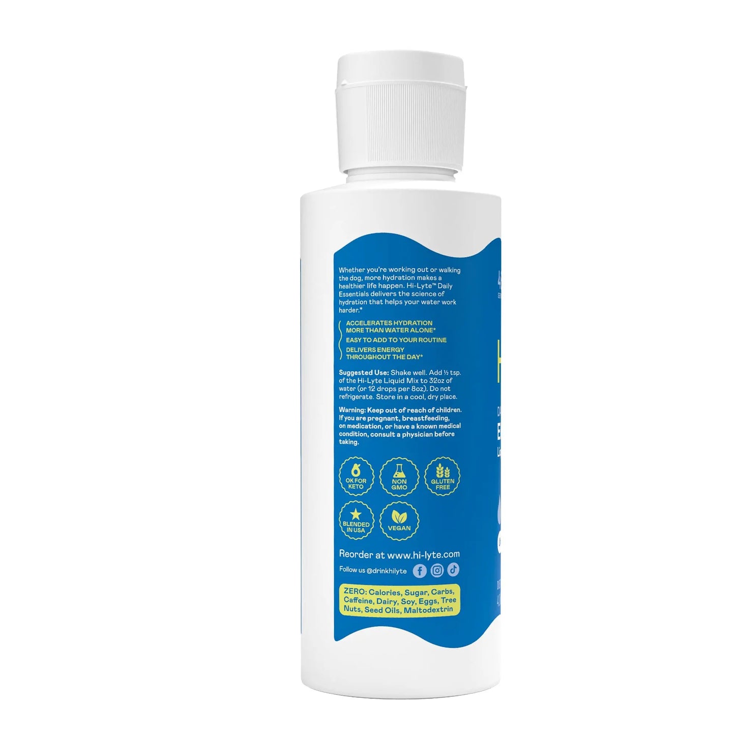 Hi-Lyte Electrolytes for Fasting, Immune Support and Rapid Hydration | 48 Servings | NO Calories NO Sugar | 20%+ More Potassium, Magnesium & Zinc Hi-Lyte
