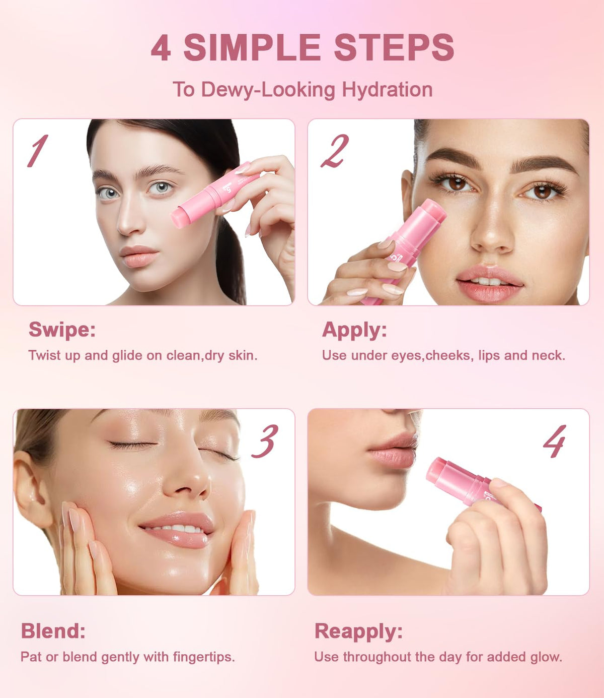 PDRN Pink Collagen Volume Multi Balm Stick, Volufiline Stick 0.35 oz /1Pack Vult
