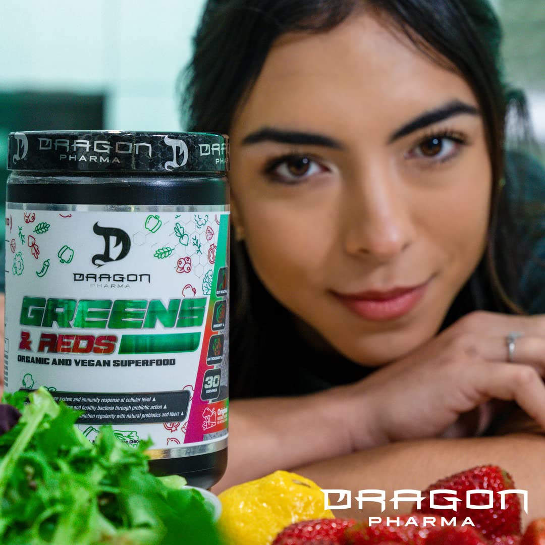 DRAGON PHARMA Greens and Reds, Over 23 Nutritious Superfoods, Reds and Vegetables, Optimal Health and Wellness (30 Servings, Original) DRAGON PHARMA buy australia supplements