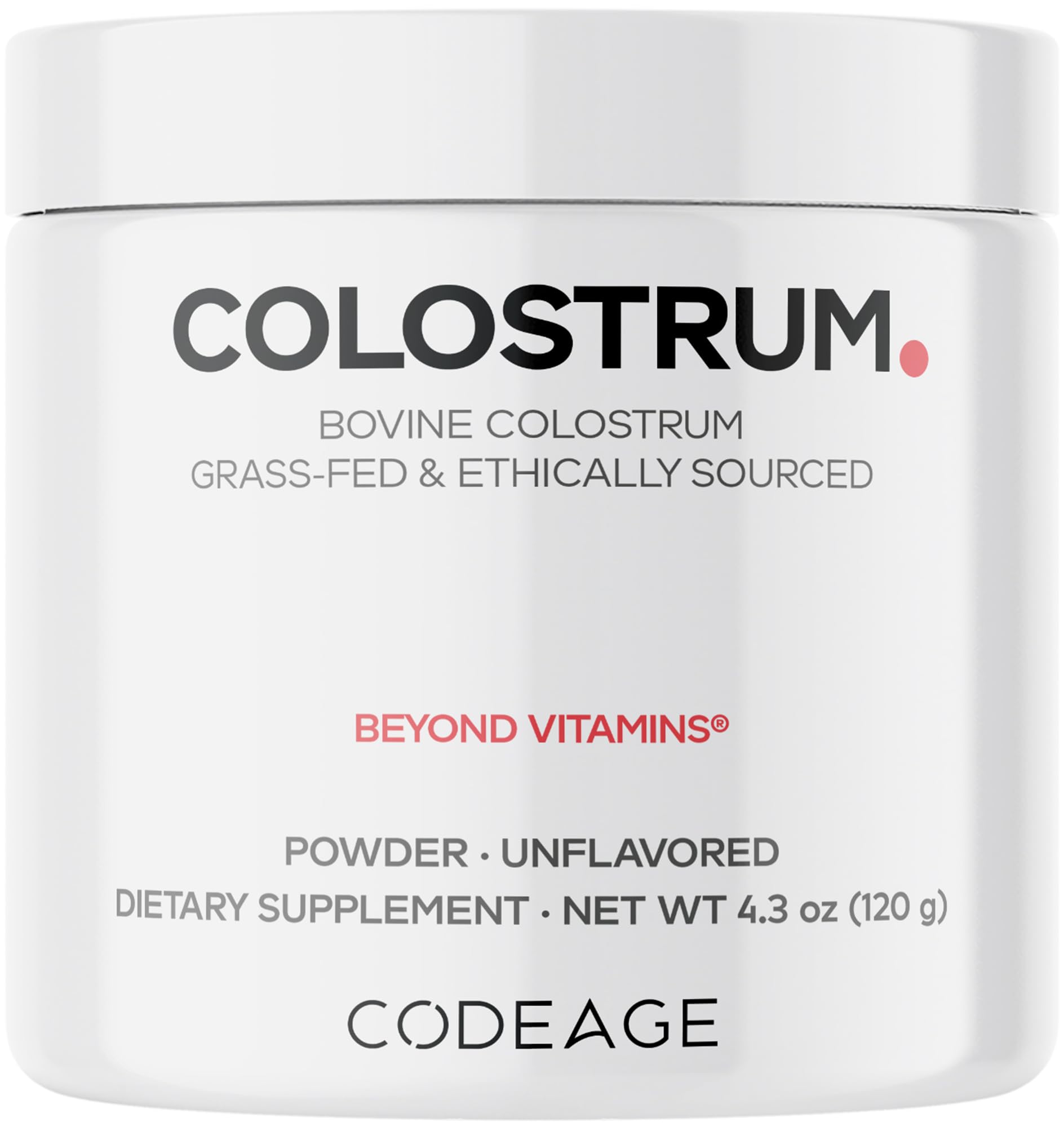 Codeage Bovine Colostrum Powder Supplement 4-Month Supply, 1000mg per Serving, Grass-Fed Ethically Sourced, Immunoglobulin-Rich Prized First Milk, Cold-Chain Pasteurized, Agglomerated, Non-GMO, 4.3 OZ Codeage buy australia supplements