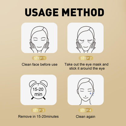 CHMI Under Eye Patches (50 Pairs) - 24K Gold Eye Patches for Puffy Eyes, Dark Circles, EyeBags and Wrinkles CHMI