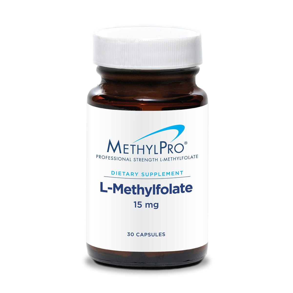MethylPro 15mg L-Methylfolate (30 Capsules) - Professional Strength Active Methylfolate, 5-MTHF Supplement for Mood, Brain Health + Immune Support, MethylPro