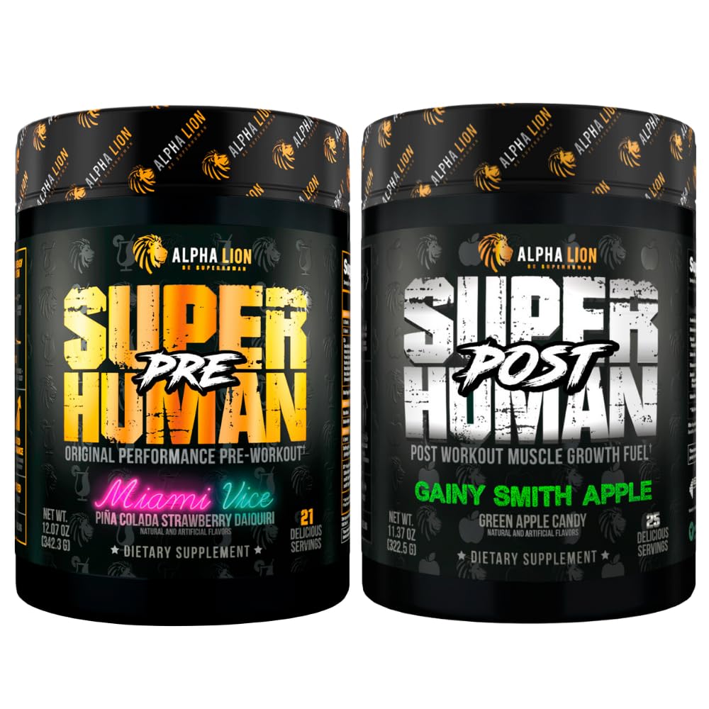 ALPHA LION Superhuman Pre Workout Powder & Post Workout Recovery Bundle ALPHA LION buy australia supplements