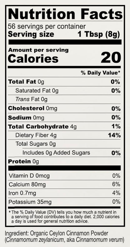 Anthony's Organic Ceylon Cinnamon Powder, 1 lb, Ground, Gluten Free, Non Irradiated, Non GMO, Keto Friendly Anthony's