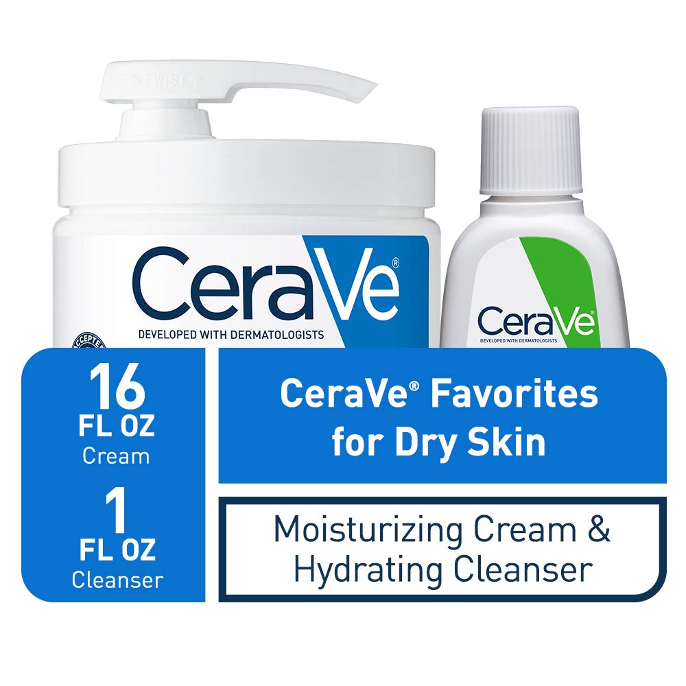 CeraVe Moisturizing Cream & Hydrating Facial Cleanser Set for Dry Skin CeraVe
