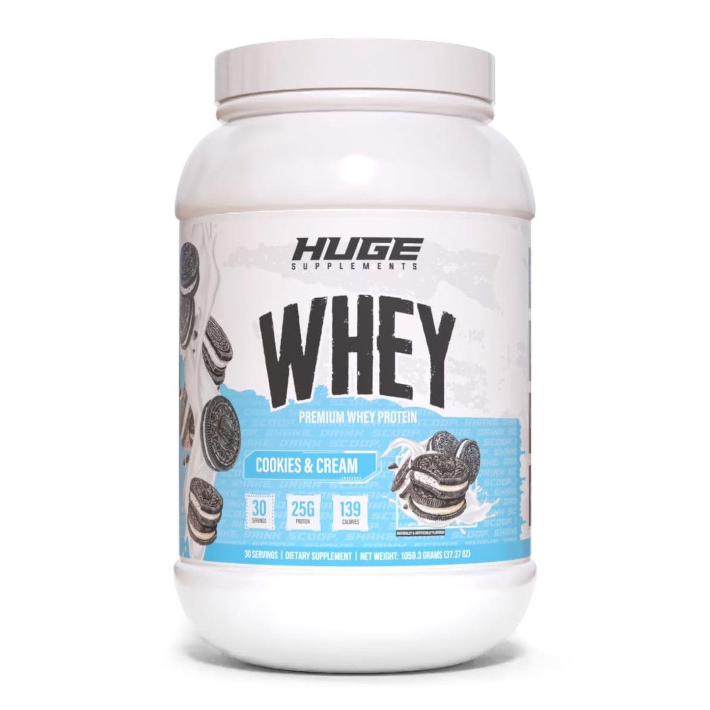 Huge Whey, Protein Powder for Muscle Gain, 25g Protein, 12g EAAs, Supports Muscle Growth, Performance & Recovery (Chocolate Brownie, 30 Servings)