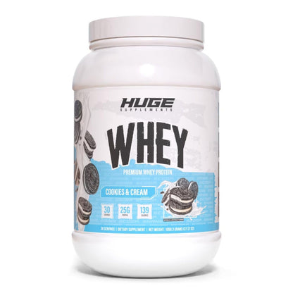 Huge Whey, Protein Powder for Muscle Gain, 25g Protein, 12g EAAs, Supports Muscle Growth, Performance & Recovery (Chocolate Brownie, 30 Servings)