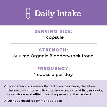 Oregon's Wild Harvest Bladderwrack Organic Non-GMO pullulan (Plant sourced) Vegan Capsules, 90 Count Gsupps Australia
