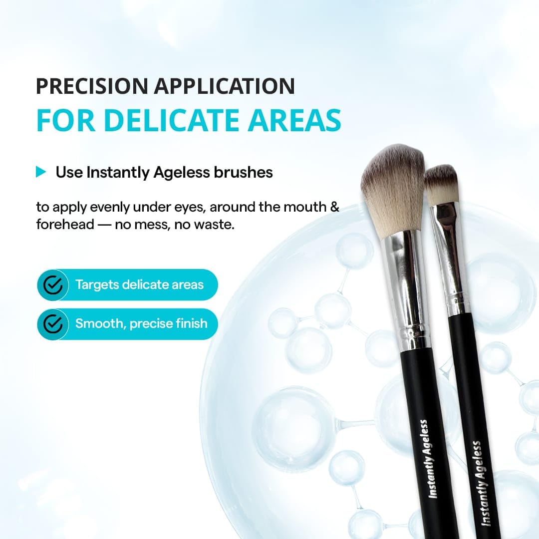 Instantly Ageless Facelift in a Box 25 Vials Eye Bag Remover + Makeup Brush Instantly Ageless