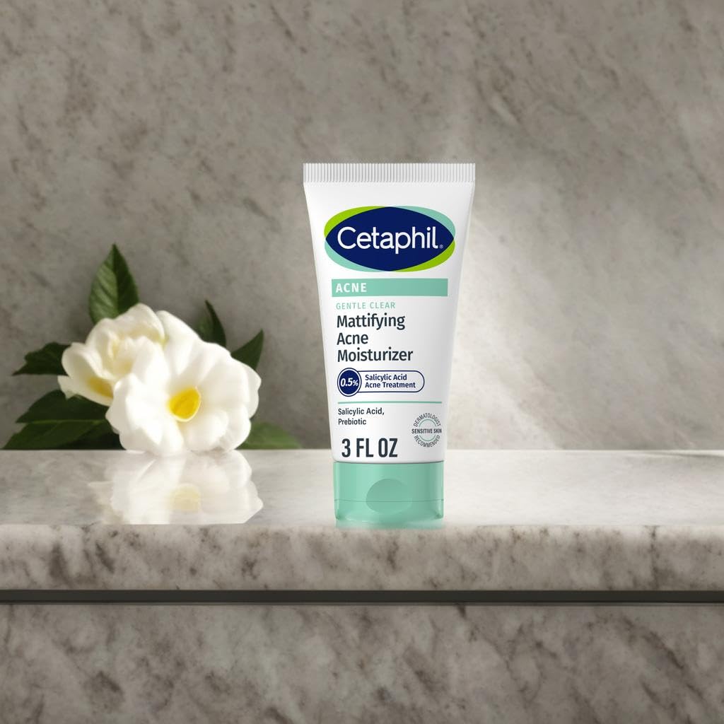 Cetaphil Face Moisturizer, Gentle Clear Mattifying Acne Moisturizer With 0.5% Salicylic Acid Cetaphil