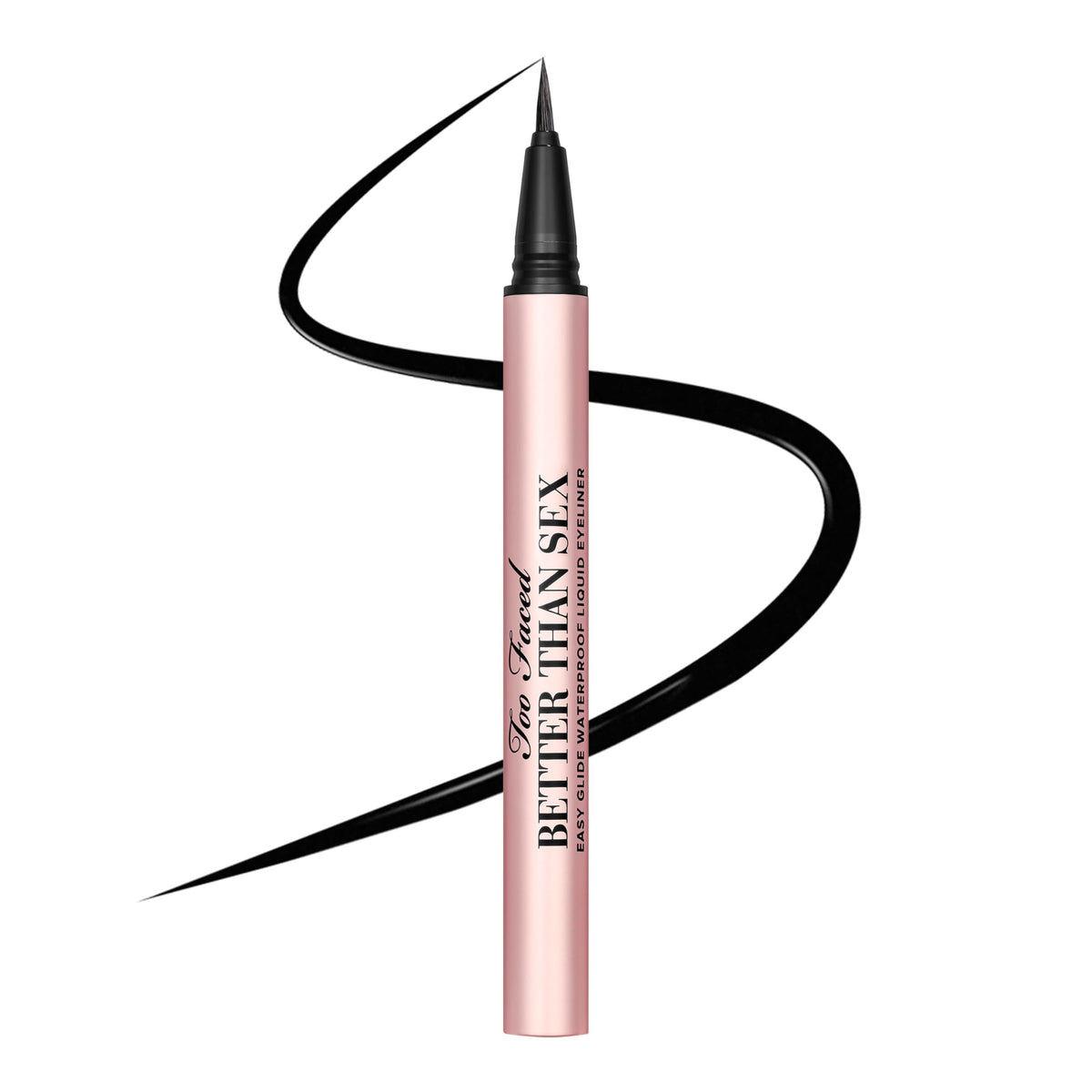 Too Faced Better Than Sex Easy Glide Liquid Eyeliner | Flake & Waterproof Liquid Eyeliner For Intense Pigment, 0.02 Fl Oz, Black Too Faced
