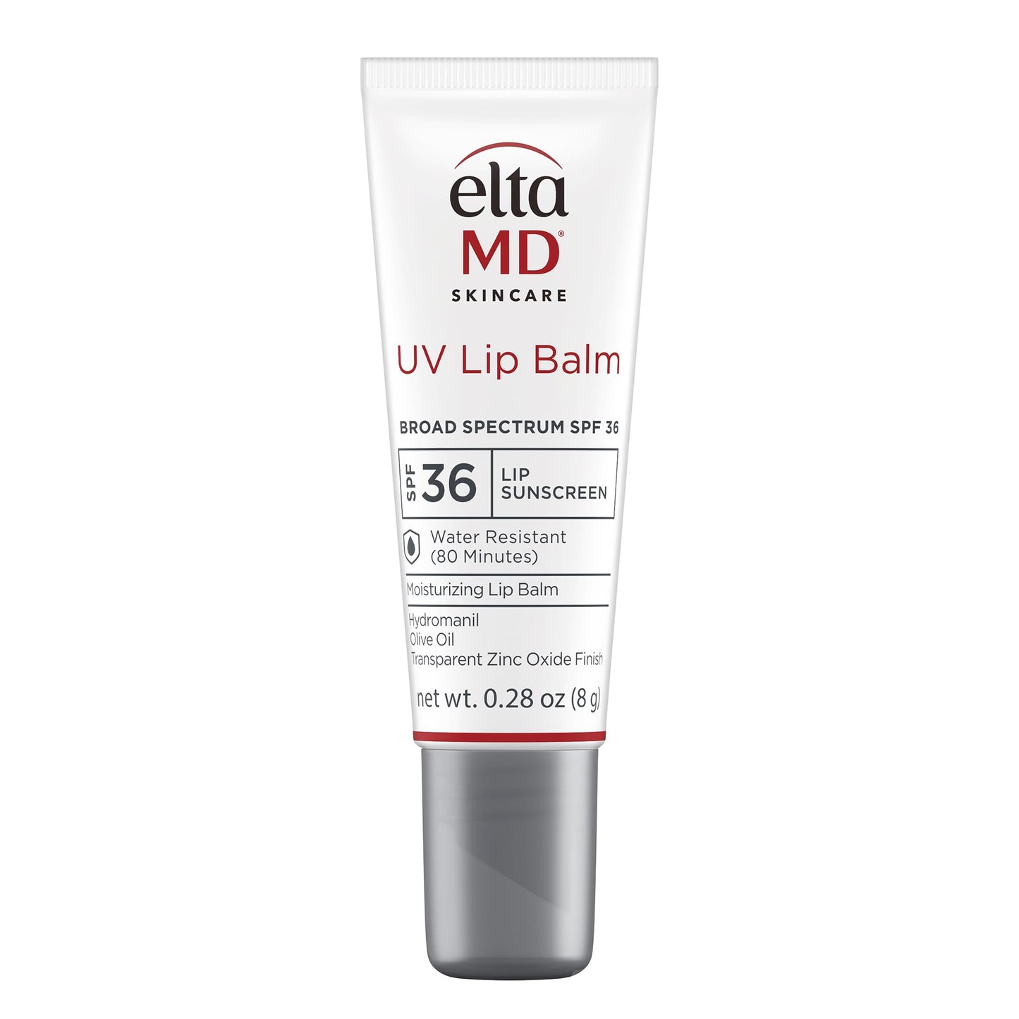 EltaMD UV Lip Balm SPF Sunscreen, Sunscreen Lip Balm with SPF 30+, Protects Dry Cracked Lips, Transparent Zinc Oxide, 0.28 Tube EltaMD