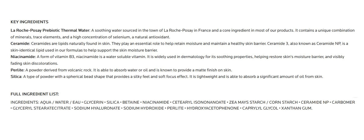 La Roche-Posay Toleriane Double Repair Matte Face Moisturizer, 3.38oz La Roche-Posay