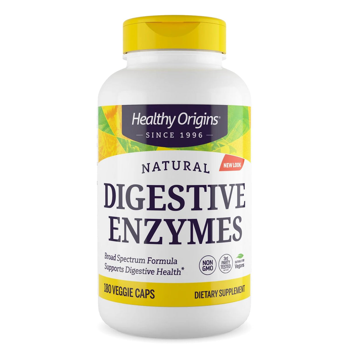 Healthy Origins Digestive Enzymes, 180 Veggie Capsules - Broad Spectrum, Multi-Enzyme Blend with Protease, Amylase & Lipase - Supports GI Comfort Healthy Origins