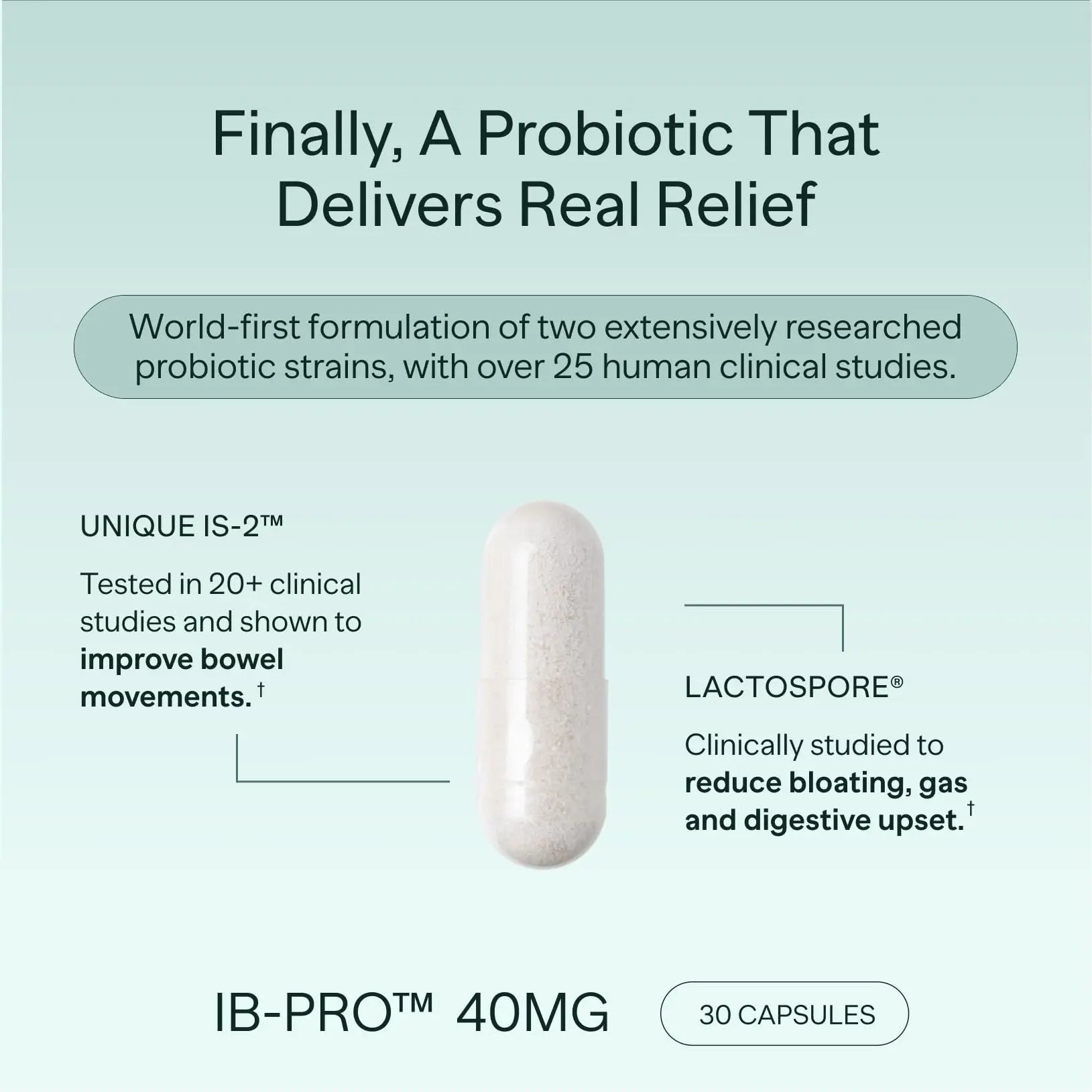 MIOME IB-PRO Bacillus Coagulans Probiotic - 2-1 Lactospore & Unique is-2 for Occasional Constipation, Bloating & Digestive Upset - 3rd Party Verified - 30 Capsules MIOME buy australia supplements