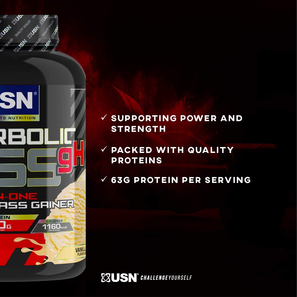 USN Hyperbolic Mass Strawberry 6kg: High Calorie Mass Gainer Protein Powder for Fast Muscle Mass USN buy australia supplements