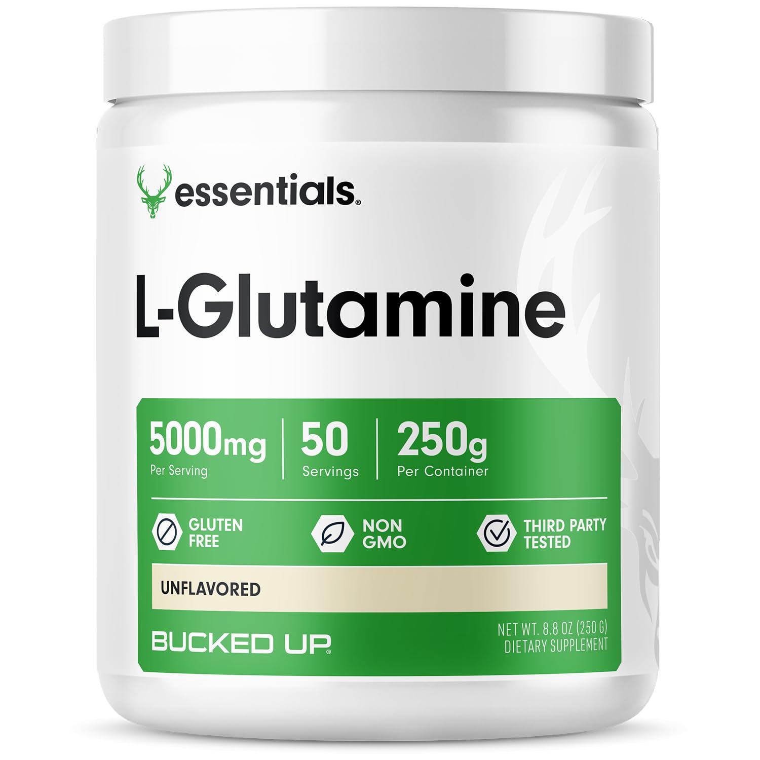 Bucked Up L-Glutamine (5000mg), Essentials (50 Servings, 250 Grams) Bucked Up buy australia supplements