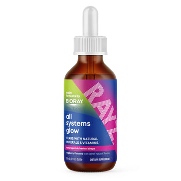 BIORAY RAYZ All Systems Glow, Raspberry Flavor - 2 fl oz - Convenient Source of Vitamins & Minerals for Teens 12-18 Years Old BIORAY buy australia supplements
