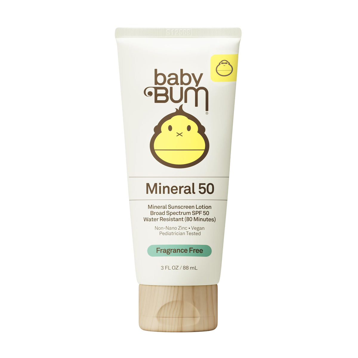 Baby Bum SPF 50 Sunscreen Lotion - Mineral UVA/UVB Face and Body Protection for Sensitive Skin - Hawaii 104 Act Compliant (Made without Octinoxate & Oxybenzone) - Travel Size - 3 oz Sun Bum