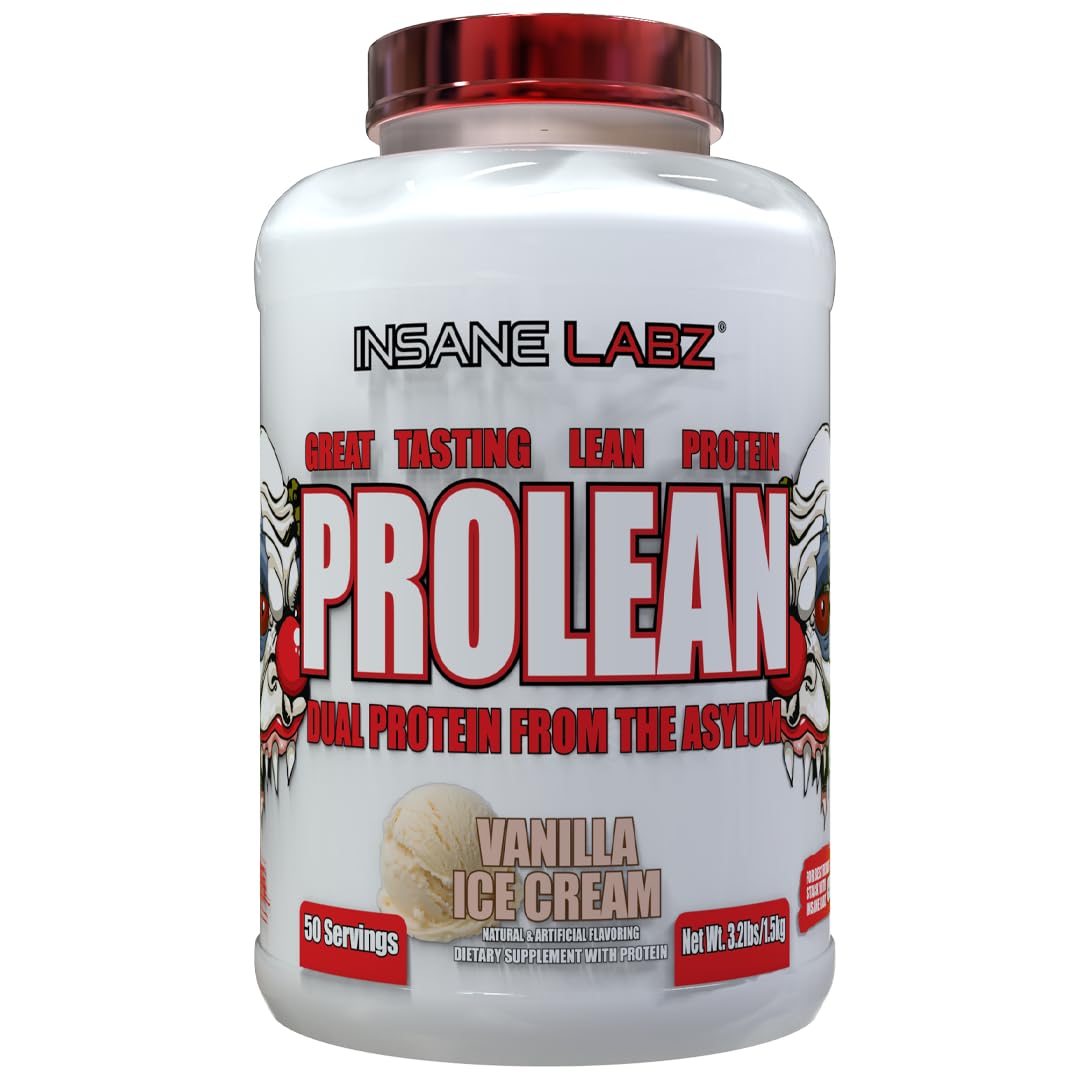 Insane Labz ProLean | Premium Hydrolyzed Collagen Protein & Whey Isolate Protein Powder | 26g Protein | Low Fat, Zero Sugar | 50 Servings Chocolate Ice Cream