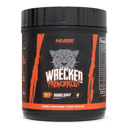 Wrecked Pre Workout Powder, Advanced Formula, Boosts Energy, Focus, Pumps & Performance, 10g L-Citrulline, 6.4g Beta Alanine, 5g Tyrosine, 1g Alpha GPC, 375mg Fast-Acting Caffeine & More (40 Servings)