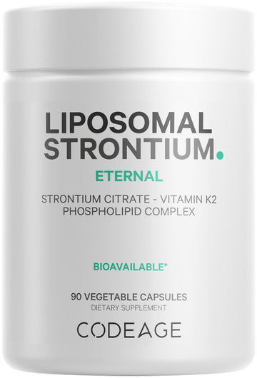 Codeage Liposomal Strontium Supplement - Strontium Citrate, Vitamin K2 MK-7, Liposomal Delivery, Non-GMO, Gluten-Free - 90 Capsules Codeage buy australia supplements