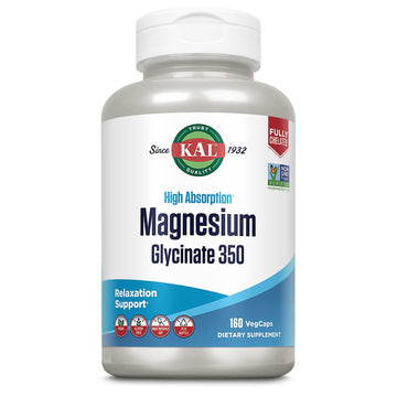KAL Magnesium Glycinate Capsules, Fully Chelated Magnesium Bisglycinate, High Absorption Magnesium Supplement, Healthy Bones, Muscle, Relaxation and Stress Support, Non-GMO 160 count KAL buy australia supplements