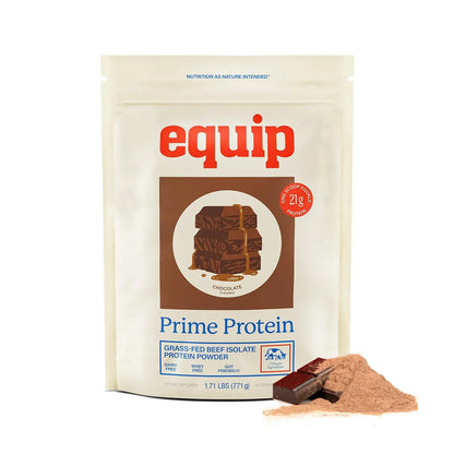 Equip Foods Prime Protein Powder | Clean, Grass Fed Beef Protein Powder | Carnivore Protein Isolate | Paleo, Keto Friendly | Gluten & Dairy Free | Helps Build & Repair Tissue Equip