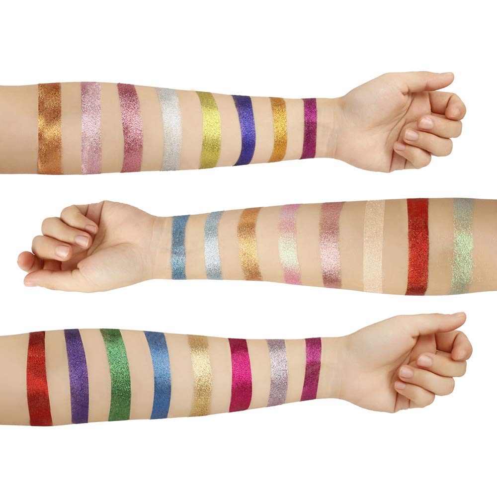 Aolailiya 24 Color Pressed Glitter Eyeshadow Palette - Mineral Ultra Shimmer Makeup Palette Eye Shadow Powder Long Lasting Waterproof Aolailiya