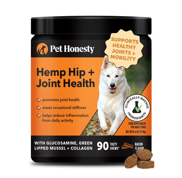 Hemp Hip & Joint Supplement for Dogs - Hemp Oil & Powder - Glucosamine Chondroitin for Dogs, Turmeric, MSM, Green-Lipped Mussel, Supports Mobility, May Reduce Discomfort (Bacon) Pet Honesty buy australia supplements