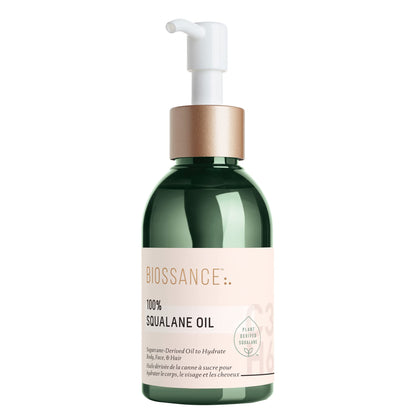 BIOSSANCE 100% Squalane Oil - Vegan Face & Body Oil Moisturizer - 3.3 oz BIOSSANCE