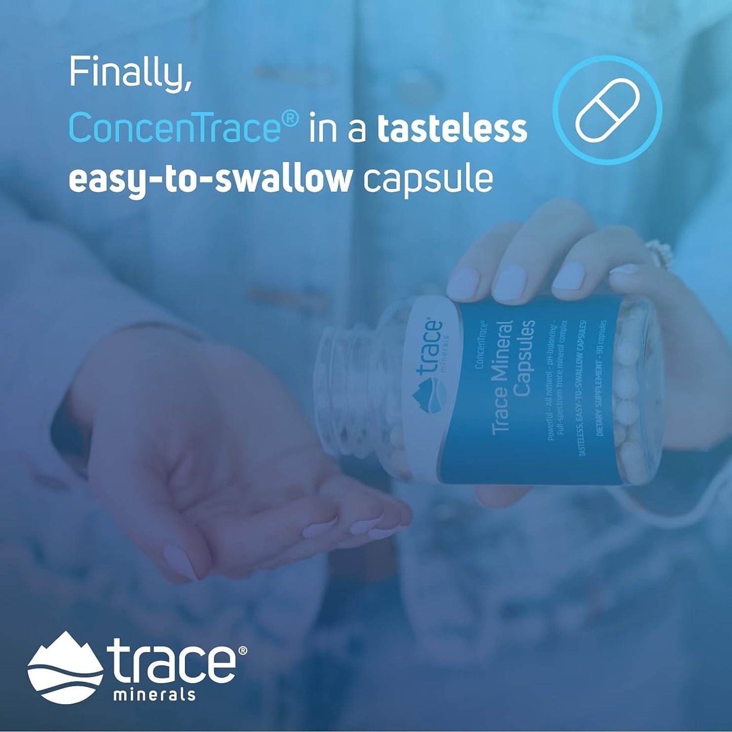 Trace Minerals ConcenTrace Trace Mineral Capsules - ConcenTrace Capsules for Overall Health - Bone Strength, Muscle Recovery & Energy Support Trace Minerals