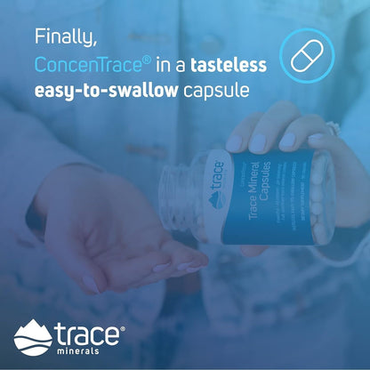 Trace Minerals ConcenTrace Trace Mineral Capsules - ConcenTrace Capsules for Overall Health - Bone Strength, Muscle Recovery & Energy Support Trace Minerals