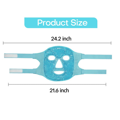 ZNÖCUETÖD Cold Face Ice Mask Facial Ice Pack, Hot Cold Compress for Face ZNÖCUETÖD