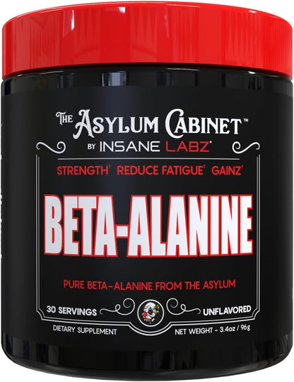Insane Labz Pure Beta Alanine Powder, 3200mg Serving, 30 Servings