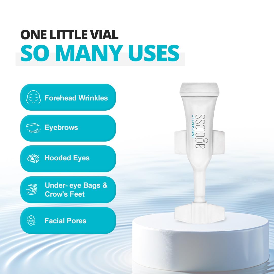 Instantly Ageless Facelift in a Box 25 Vials Eye Bag Remover + Makeup Brush Instantly Ageless