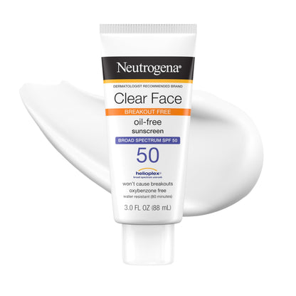 Neutrogena Clear Face Sunscreen Lotion SPF 50, 3 fl. oz Neutrogena