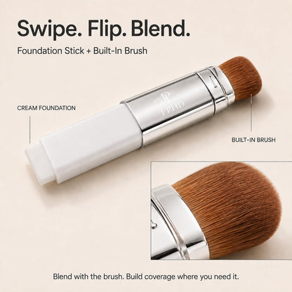 AUROVIDA 2 in1 Color Changing Korean Foundation Stick with Brush Makeup 02# Aurovida