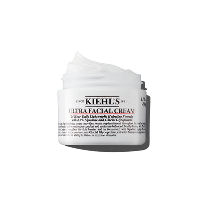 Kiehl's Ultra Facial Cream, with 4.5% Squalane to Strengthen Skin's Moisture Barrier, Skin Feels Softer and Smoother, Long-Lasting Hydration Kiehl's