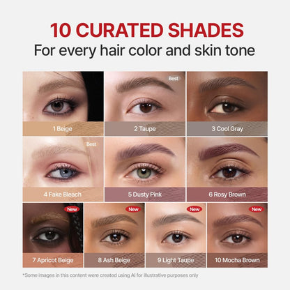 Espoir The Brow Color Fixing Cara #4 Fake Bleach | Easy Fixing without Clumping with Skinny Brush, Long-Lasting & Smudge-proof Eyebrow Mascara, Soft Mood Coloring Tinted Gel, Korean Makeup, 0.1 Fl Oz. Espoir