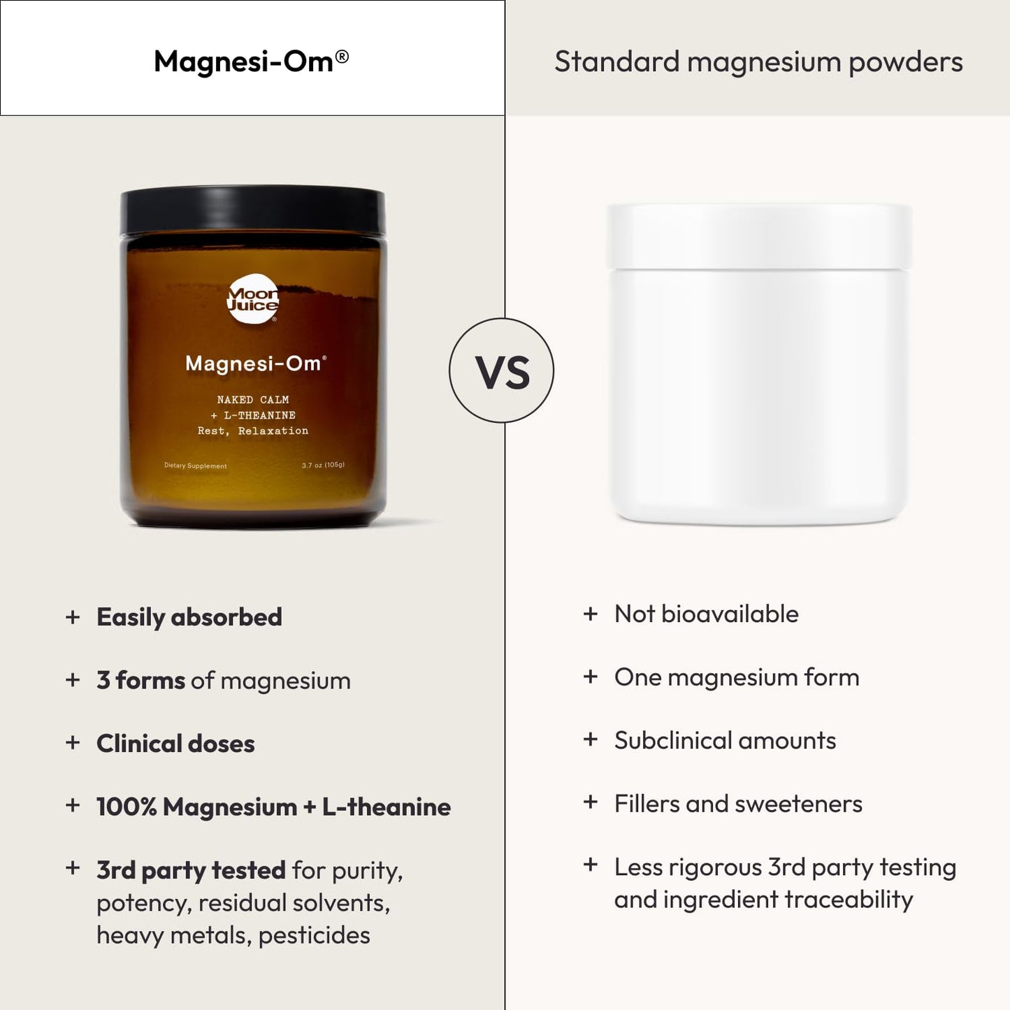 Moon Juice Magnesi-Om Magnesium Powder Supplement - Chelated Magnesium Complex + L-Theanine Blend for Rest, Relaxation & Regularity - Vegan, Non-GMO & No Sugar, Berry, 4.2 oz, 30 Servings