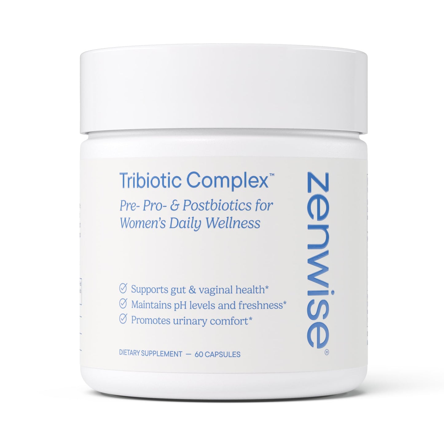 Zenwise Health Womens Triobiotic Complex Supplement for Digestive, Gut Flora & Vaginal Health - Daily Probiotics for Women with Digestive Supports Zenwise Health