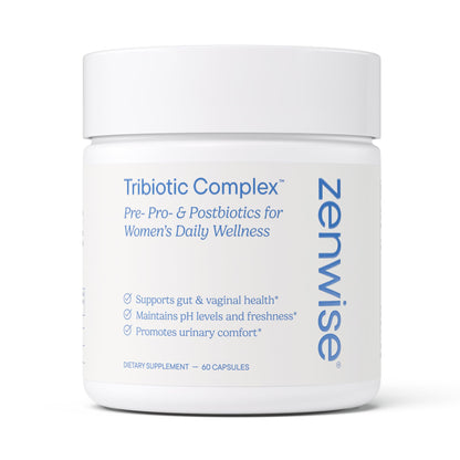 Zenwise Health Womens Triobiotic Complex Supplement for Digestive, Gut Flora & Vaginal Health - Daily Probiotics for Women with Digestive Supports Zenwise Health